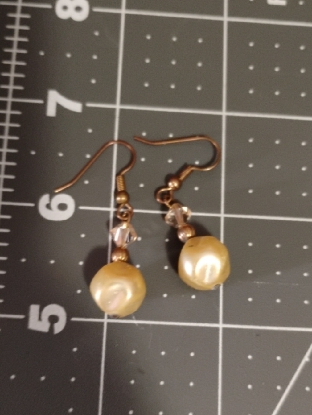 Gold Pearl Drop Earrings - Women Jewelry